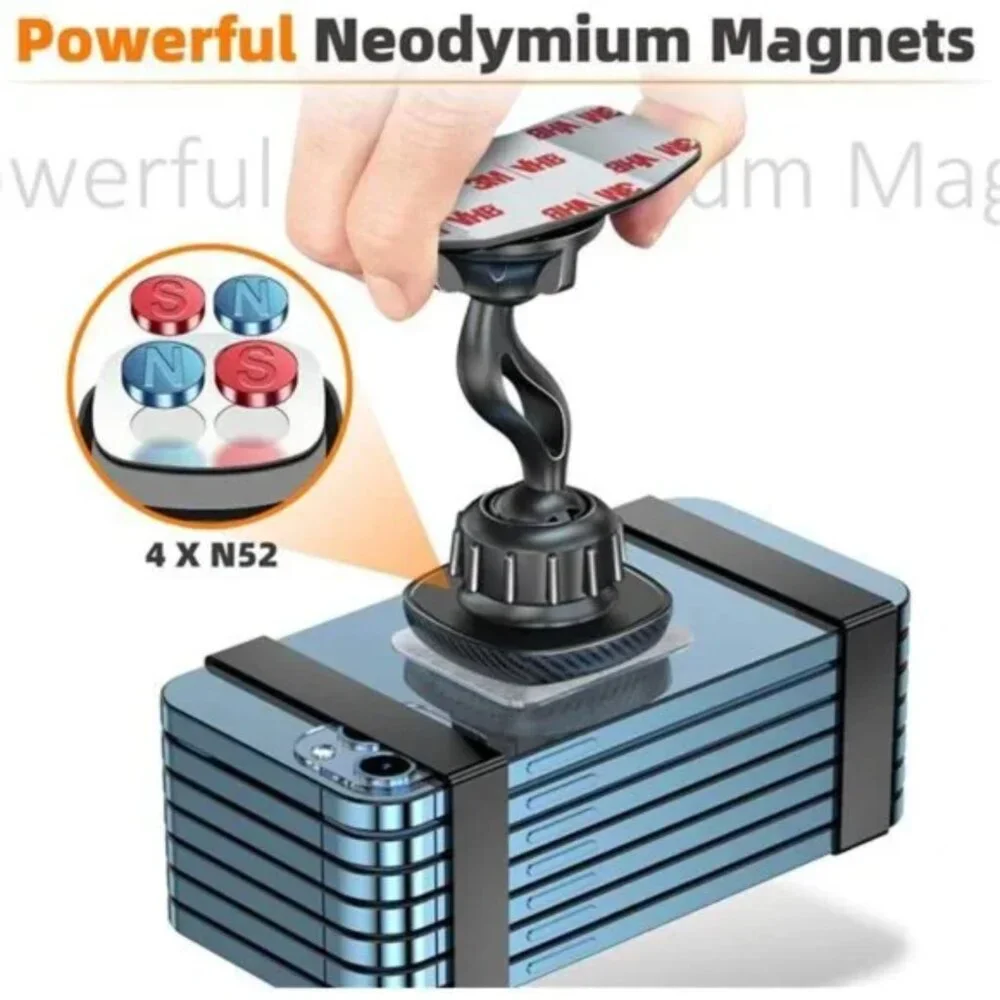 Magnetic Car Phone Mount for Vehicle Dashboard with Strong Magnet